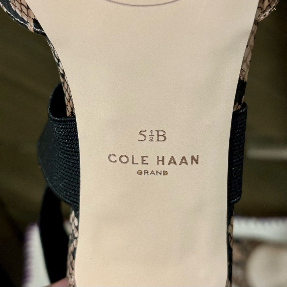 Cole Haan Womens Maikki Elastic Snake Print Heels Pumps Size 5.5 B - Picture 7 of 10